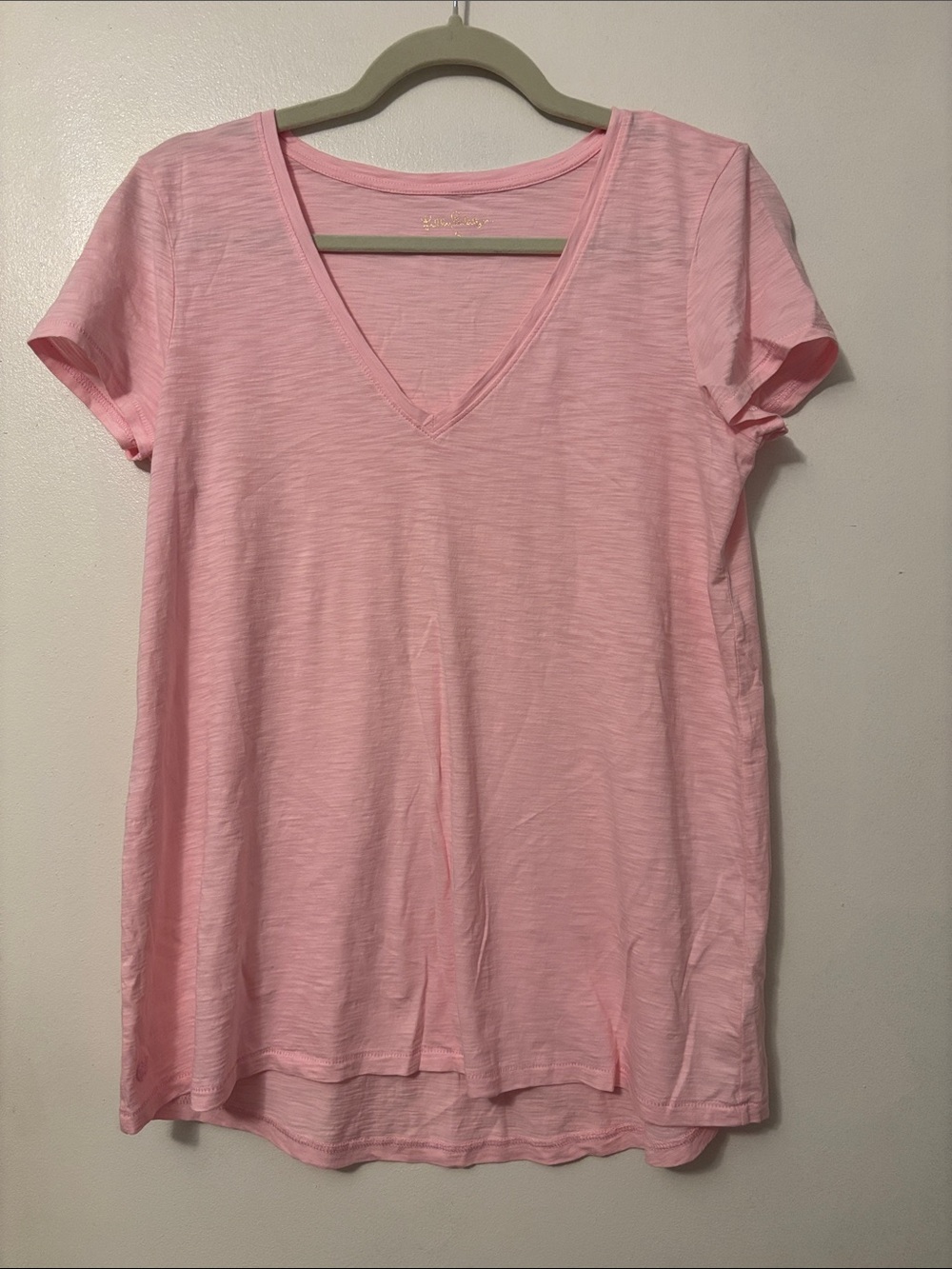 Lilly Pulitzer Pale Pink V-Neck Short Sleeve Tee
